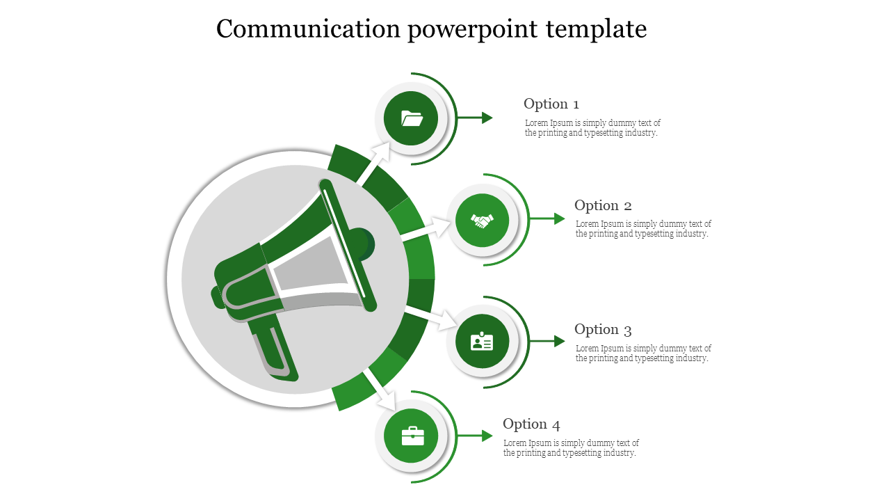 communication powerpoint template-Green